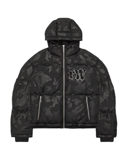 Racer Black Camo Puffer Jacket 3.0