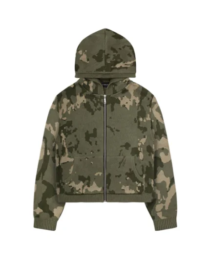 Racer Worldwide Camo Knit Zip Hoodie