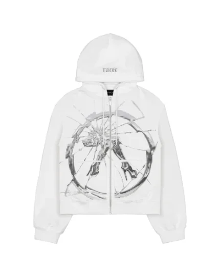 Racer Worldwide White Jessica Zip Hoodie